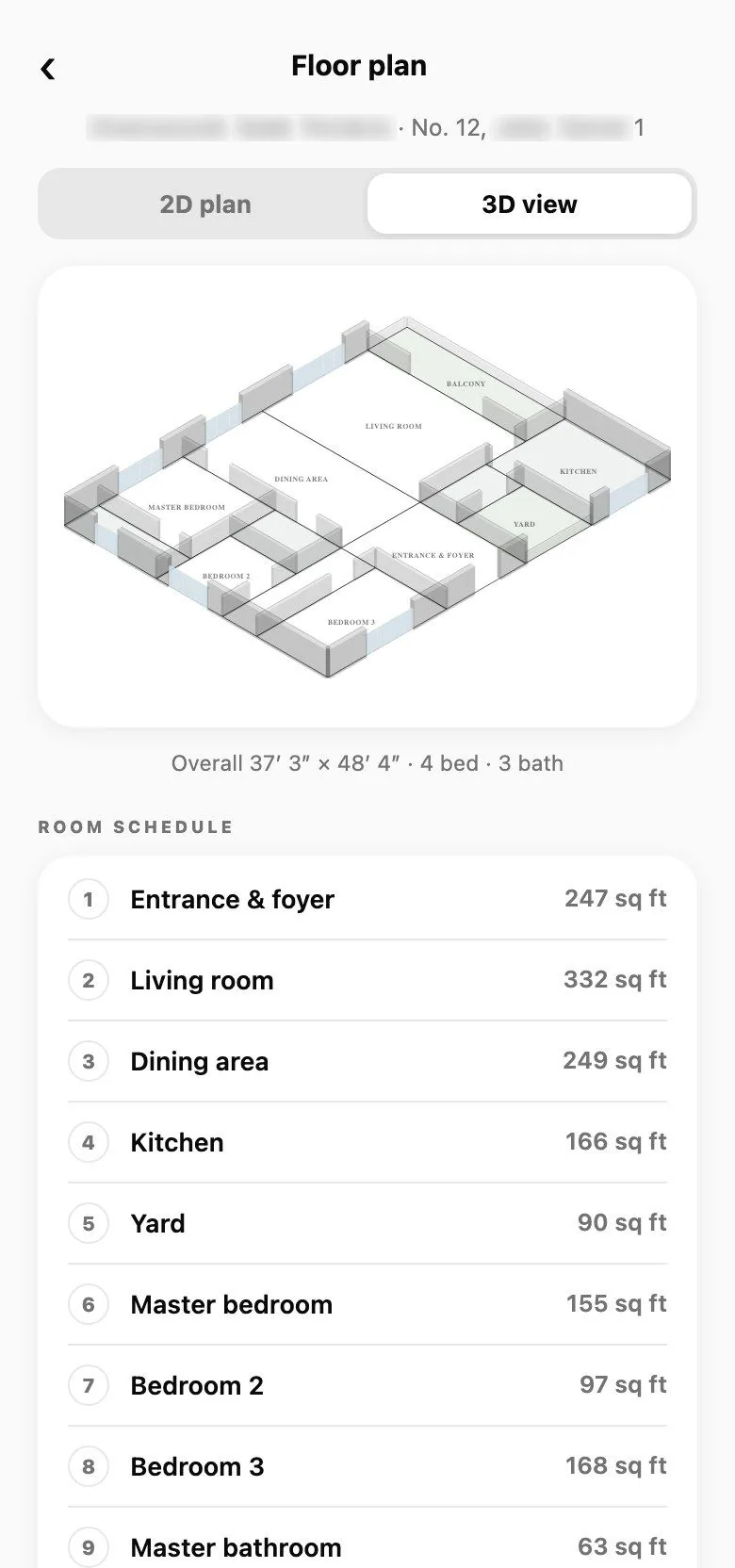 Rumah Ready App: Floor plan 3d view