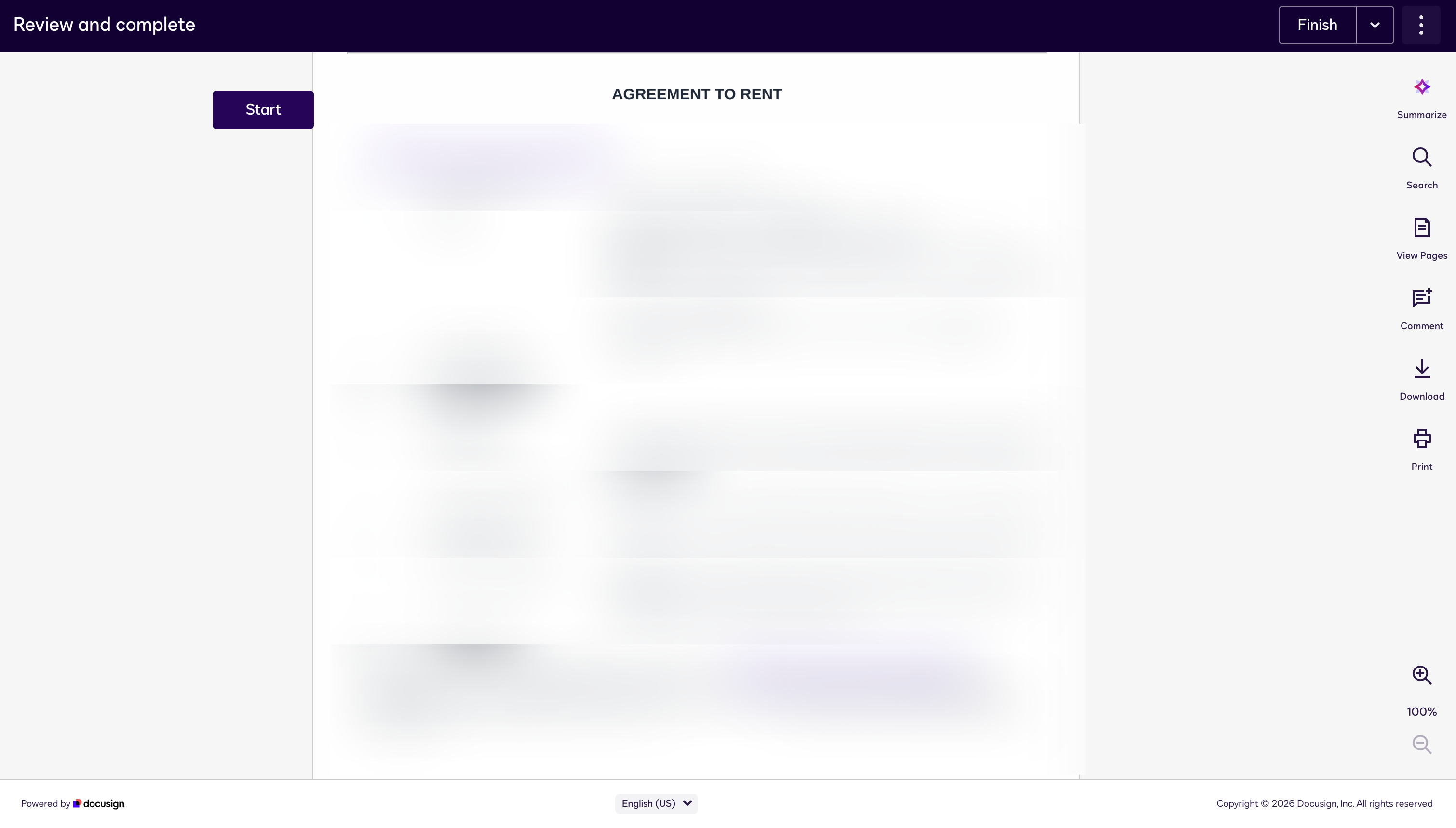 DocuSign e-signing workflow step