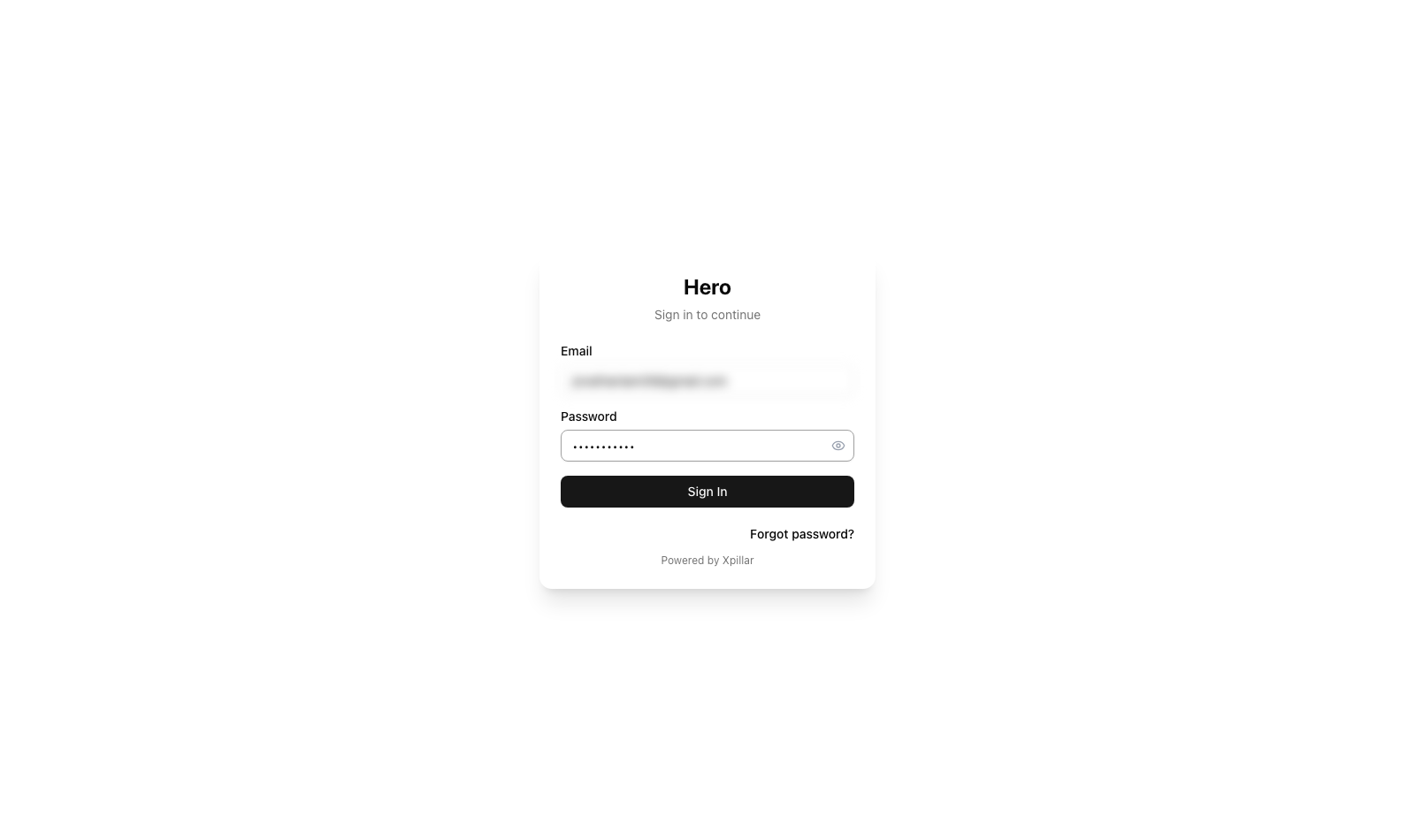 Agent portal sign-in screen (credentials censored)