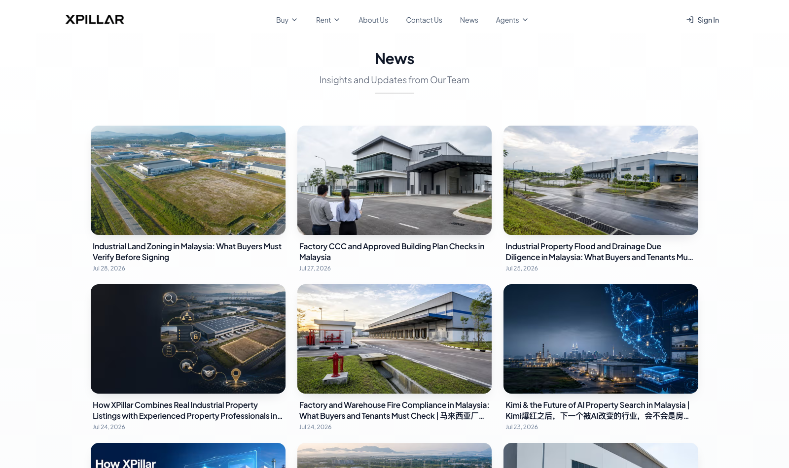 Property news and buying guides section