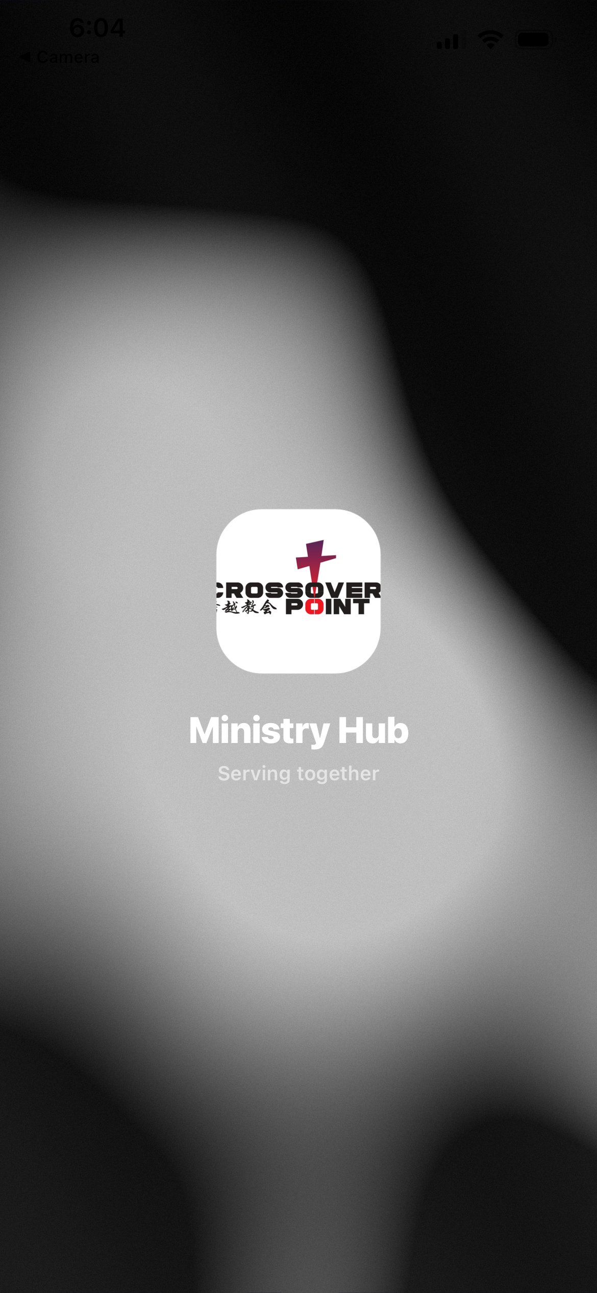 Crossover Point App: launch screen