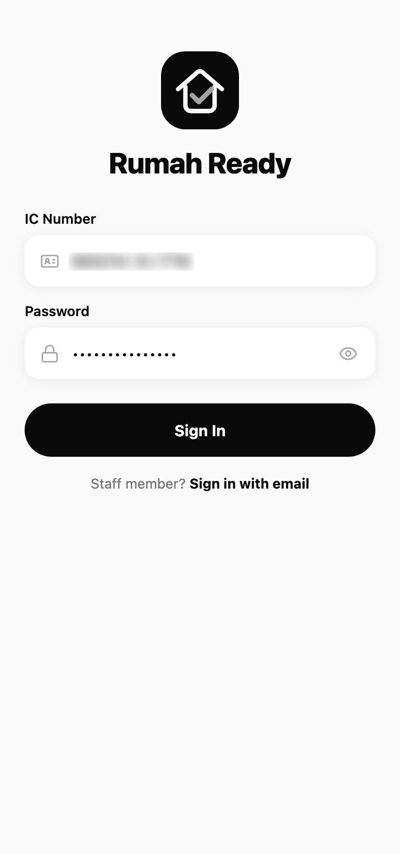 Rumah Ready App: 01 login